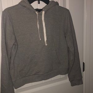 Grey cropped hoodie